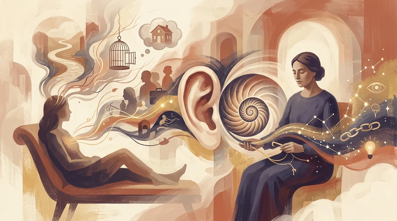 Comment un psychanalyste interprète-t-il les paroles et les actions du patient lors d'une séance ?